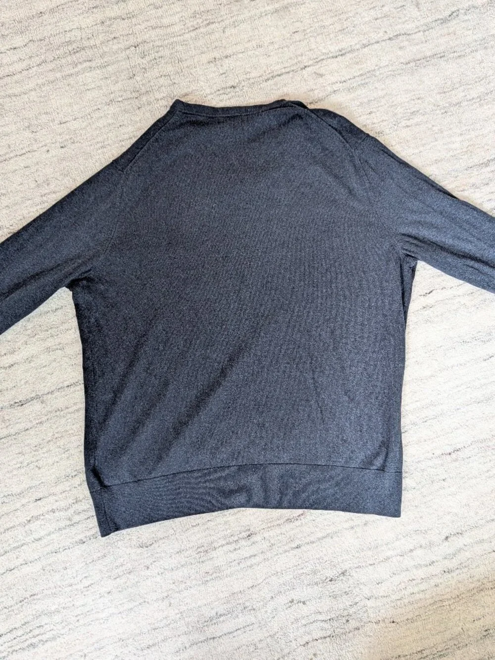 Banana Republic Men's XL Luxury Blend Silk Cotton Cashmere V-Neck Sweater Navy
